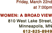 Friday, March 22nd at 7:00pm